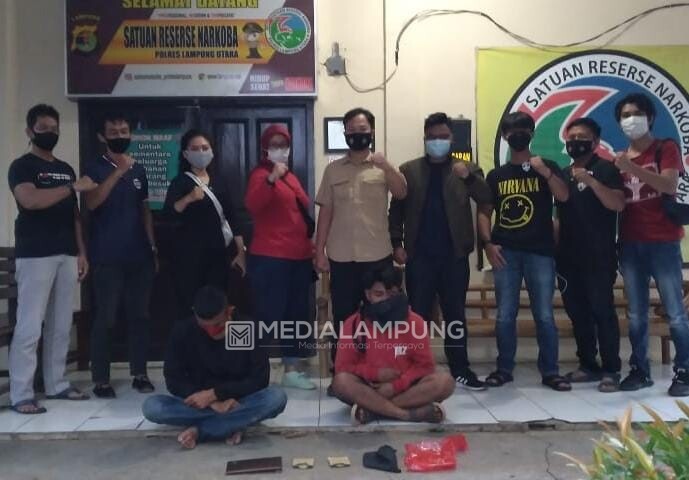 Polres Lampura Amankan Dua Tersangka Narkoba Jenis Sinte