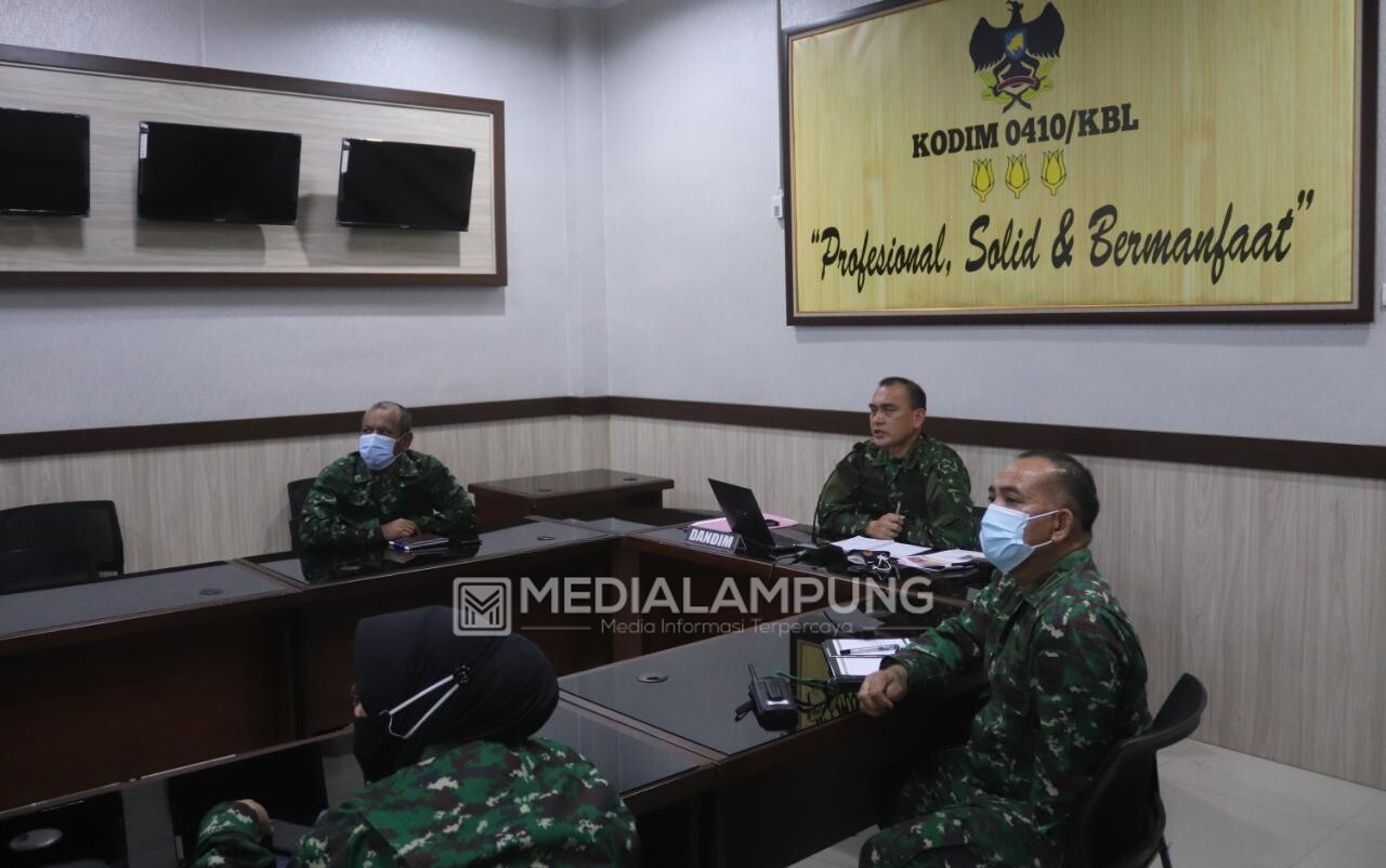 Dandim 0410 Ikut Rakor Evaluasi PPKM