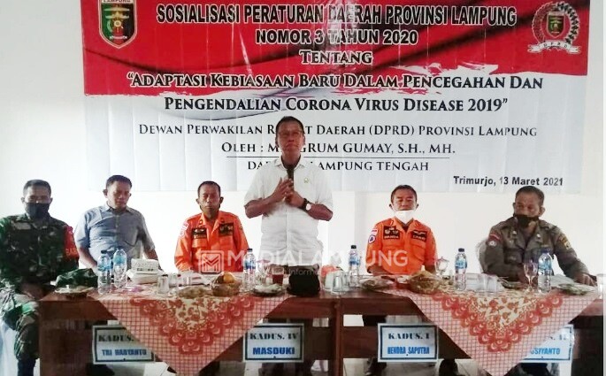 Ketua DPRD Lampung Ingatkan Masyarakat Purwodadi Taat Prokes