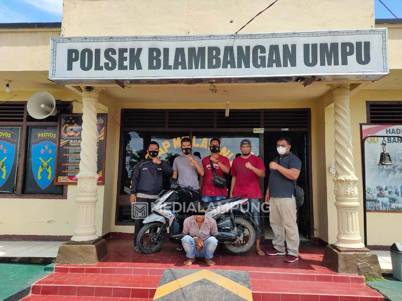 Polsek Blambangan Umpu Amankan Tersangka Penadah Motor Curian