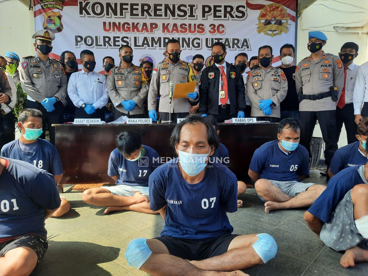 Polres Lampura Ringkus Pelaku Kriminal, Satu Diantaranya Dihadiahi Timah Panas