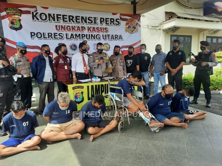 Jelang Lebaran, Polres Lampura Ringkus Pelaku C3 Lintas Provinsi, 3 Diantaranya Dihadiahi Timah Panas