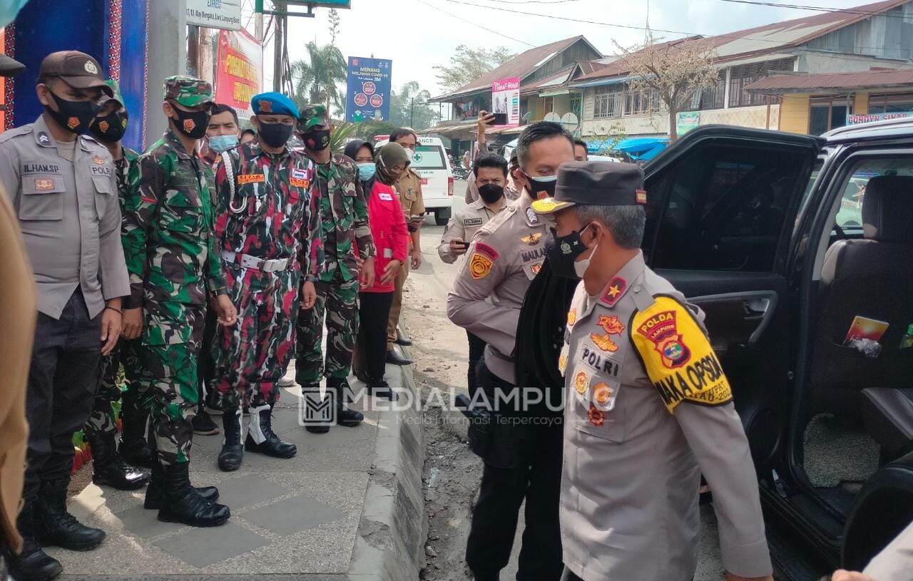 Wakapolda Lampung Tinjau Posko Operasi Ketupat Krakatau 2021 
