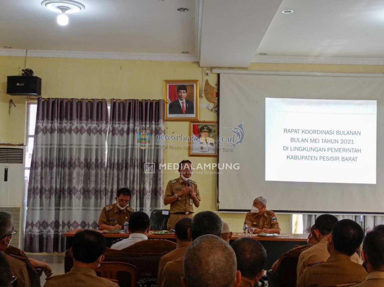 Gelar Rakor Bulanan, Pemkab Pesbar Bahas Refocusing Anggaran hingga Pembangunan Masjid Agung