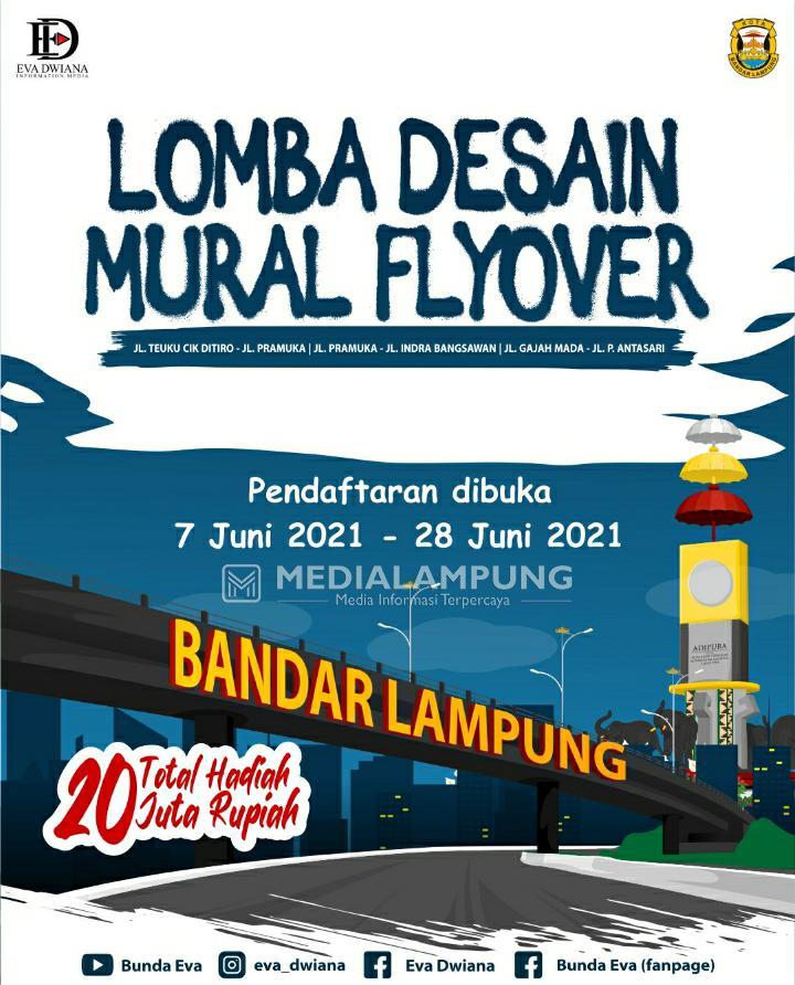Sambut HUT Bandarlampung Ke-339, Pemkot Gelar Lomba Desain Mural Flyover