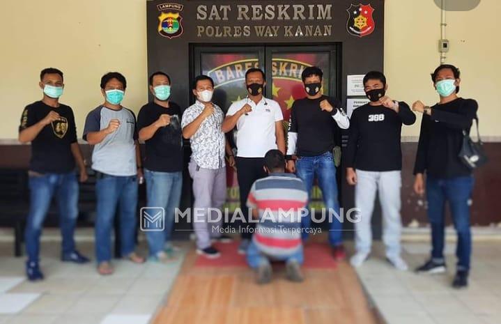 Polres Waykanan Amankan Tersangka Pemerasan Terhadap Sopir Truk