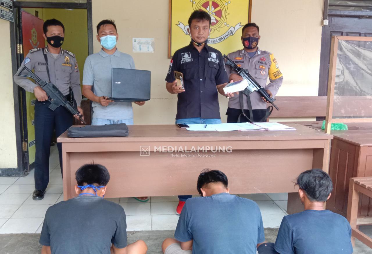 Curi Handphone dan Laptop, Tiga Pelaku Ditangkap Polisi