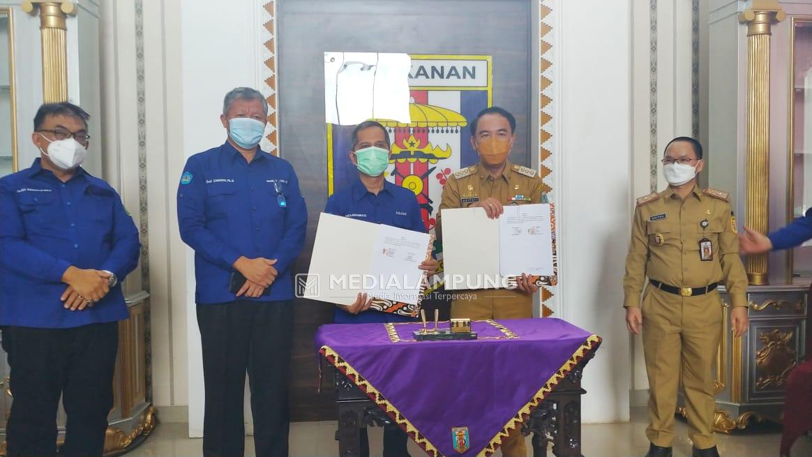 Adipati Surya Sambut Tim Peninjau Lokasi  Rencana Pembangunan Unila II