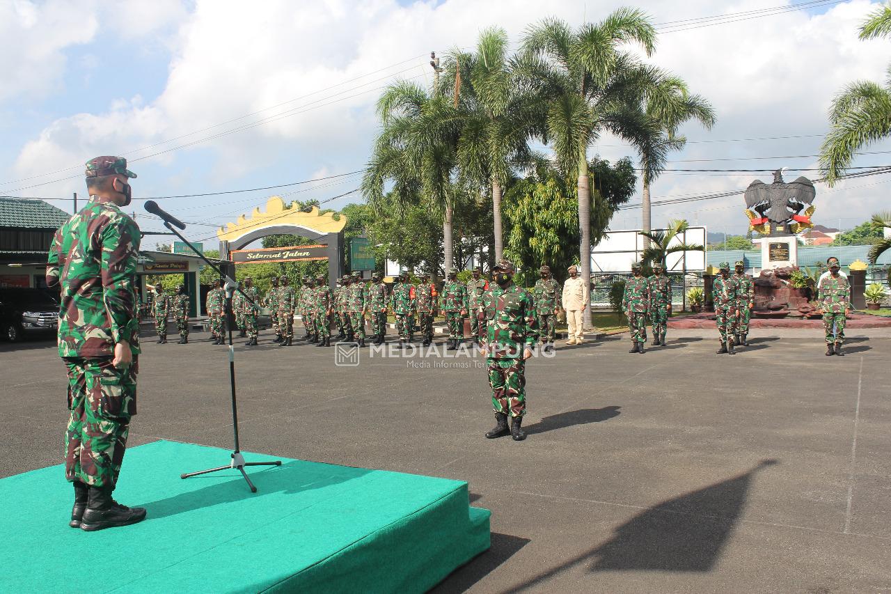 Dandim Pimpin Corp Raport Masuk Satuan Personel Perwira, Bintara dan Tamtama