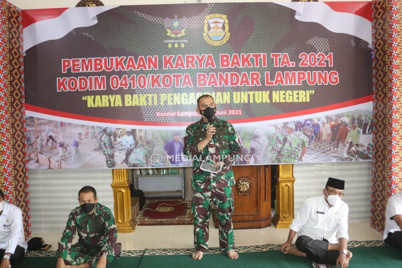 Dandim 0410 Ikuti Syukuran Pembukaan Karya Bakti TNI 