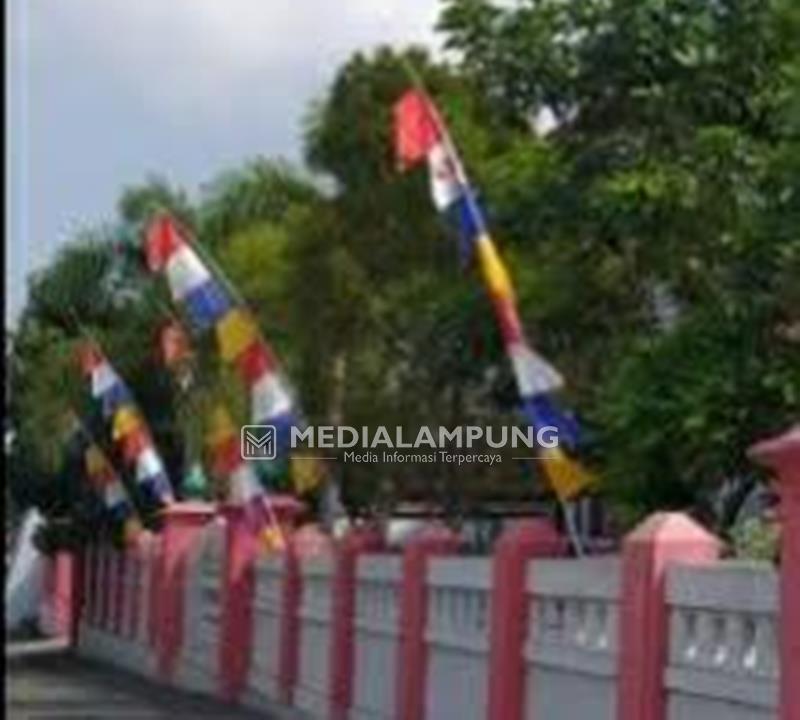 Peringati HUT Kota Bandarlampung, Langkapura Diwarnai Umbul-umbul