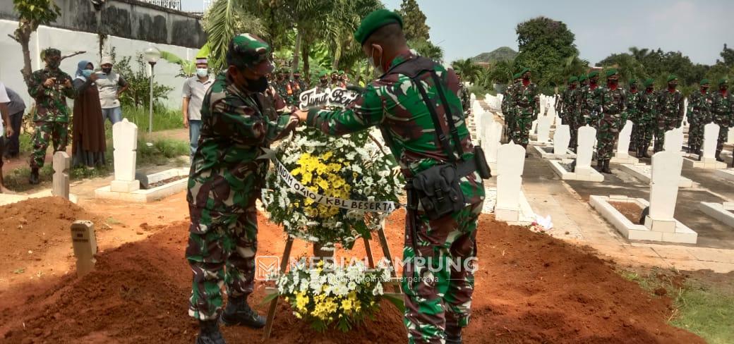 Pasi Ops Kodim 0410/KBL Pimpin Apel Persada Pemakaman Pelda (Purn) Sarudin