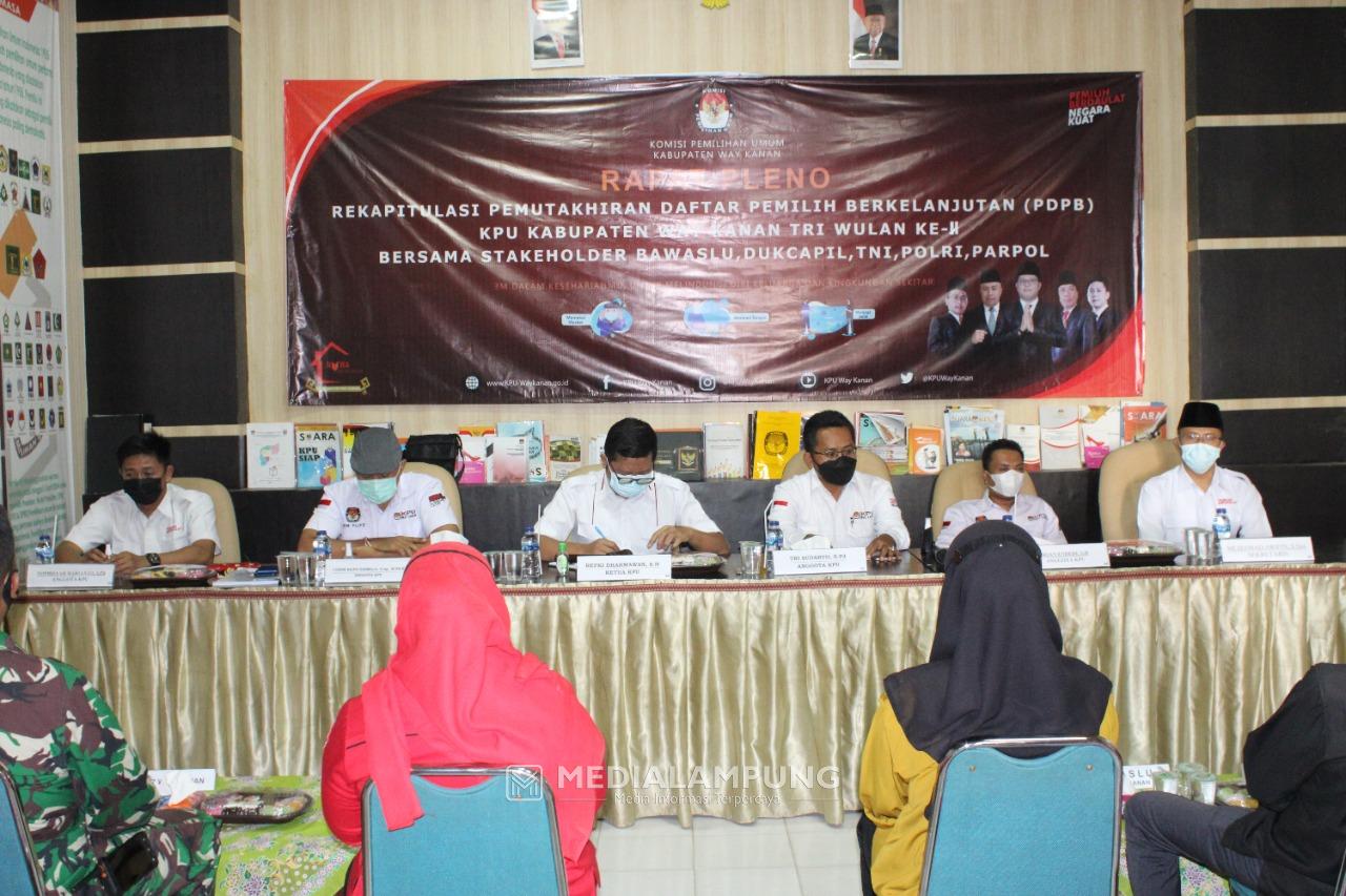 KPU Waykanan Tetapkan DPT Hasil Pemutakhiran