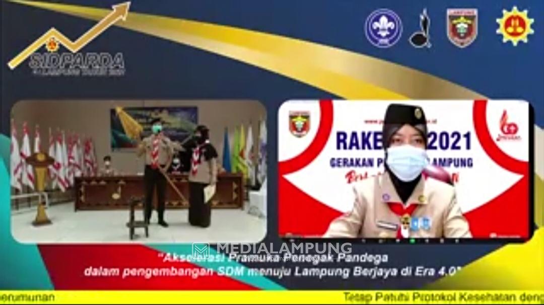 Wagub Nunik Buka Sidang Paripurna Kwarda Pramuka Lampung 