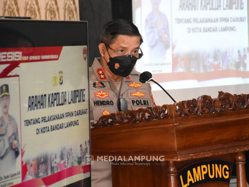 Kapolda Lampung Minta PPKM Darurat Dilaksanakan dengan Serius