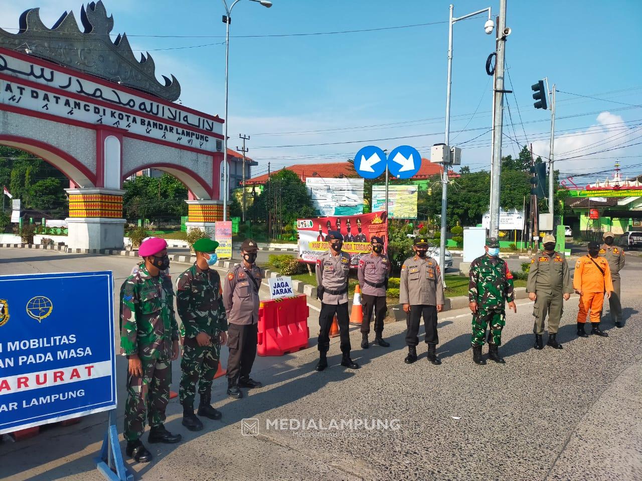 Kodim-Satgas Covid/Lakukan Penyekatan Pintu Masuk Bandarlampung