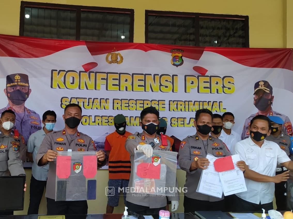 Polres Lamsel Amankan Pelaku Pemalsuan Surat Rapid Antigen di Bakauheni