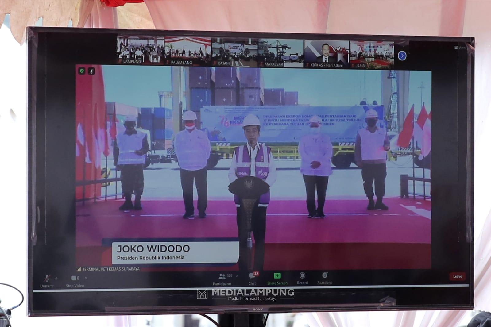 Arinal Hadiri Launching Ekspor Komoditas Pertanian Serentak oleh Presiden Jokowi