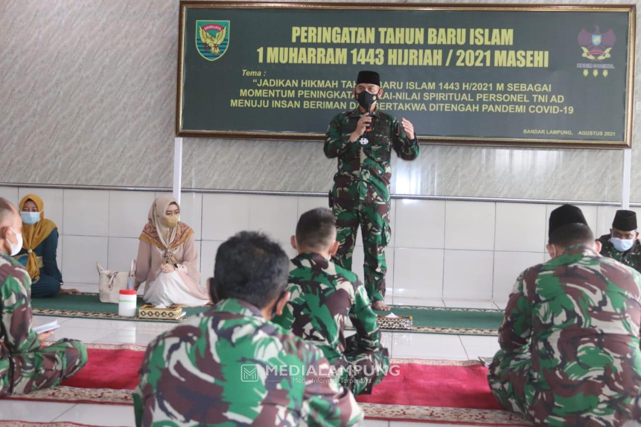 Dandim Romas Dampingi Ketua Persit Hadiri Peringatan Tahun Baru Islam