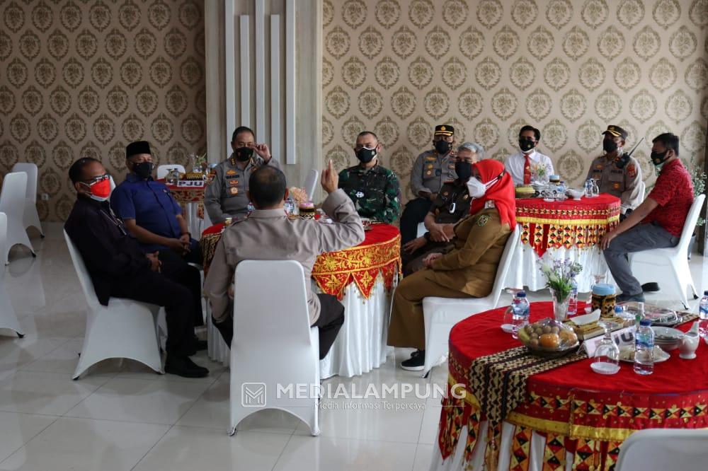 Dandim Romas Hadiri Penyambutan Pejabat Baru Kapolresta Bandarlampung 