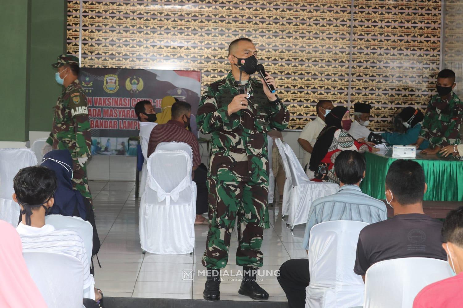 Dandim Apresiasi Nakes dan Relawan PMI Bantu Kodim KBL Lakukan Vaksinasi