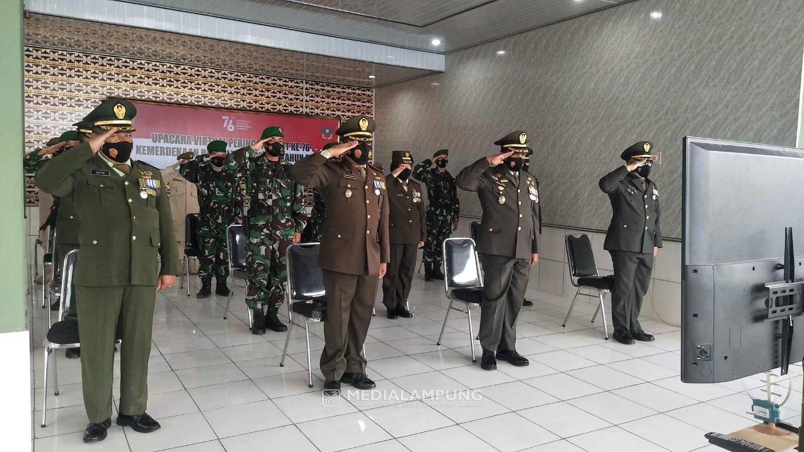 Kasdim KBL Imam Safe'i Ikuti Upacara Detik Detik Proklamasi Bersama Presiden RI