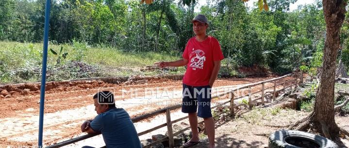 Pembangunan Infrastruktur Kampung Tanjung Agung Tetap Berjalan di Masa Pandemi 