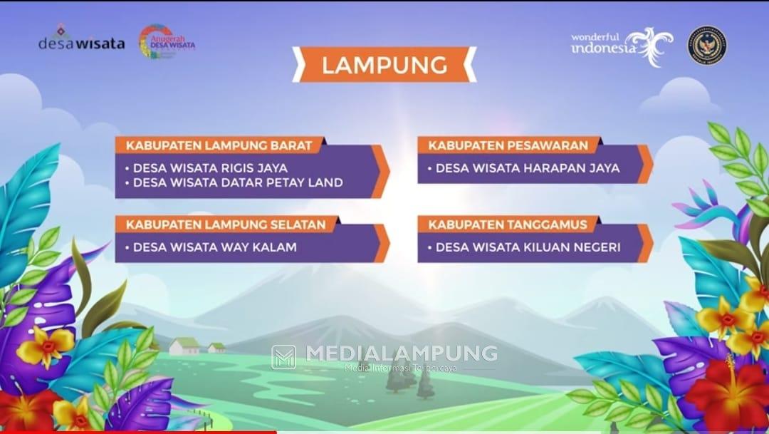 Dua Pekon di Lambar Terima Anugerah Desa Wisata Kemenparekraf RI