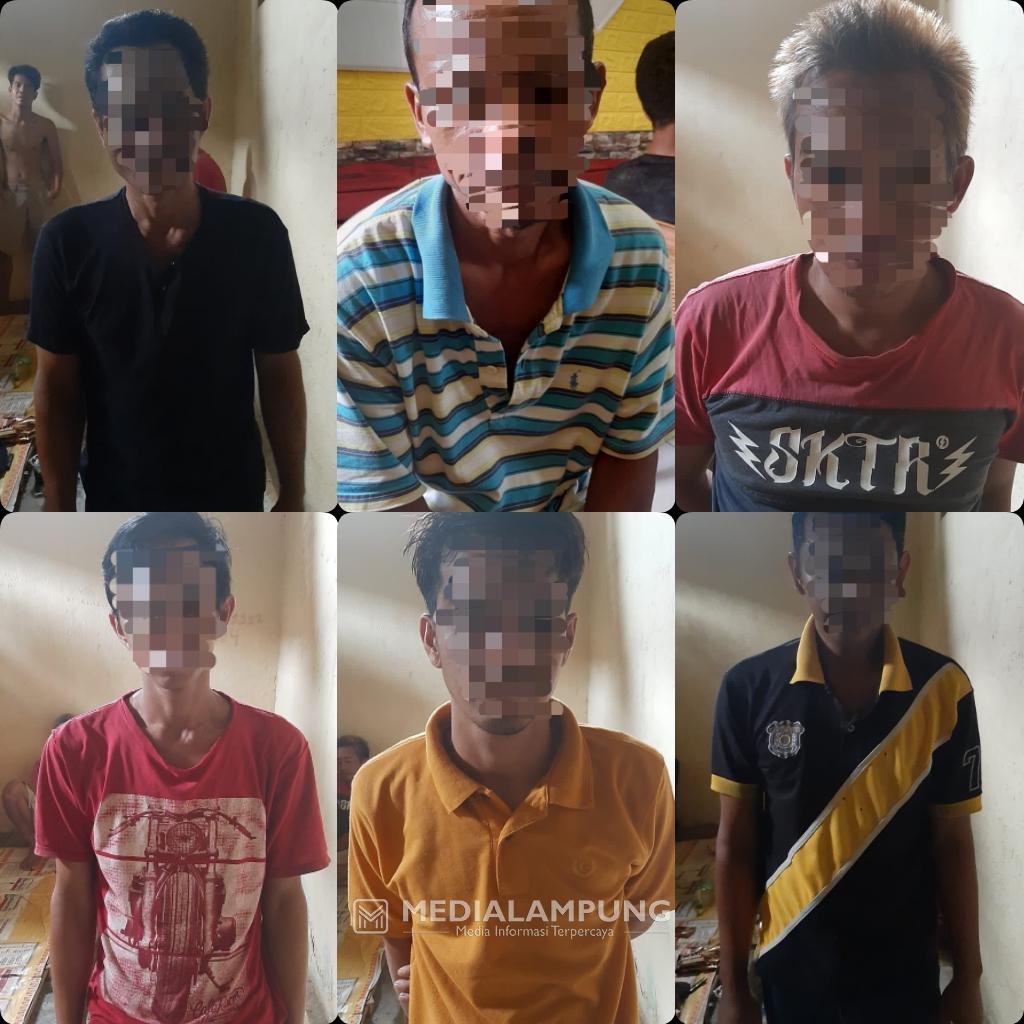 Asik Bermain Judi Kartu, 6 Pria Diciduk Polsek Abung Barat