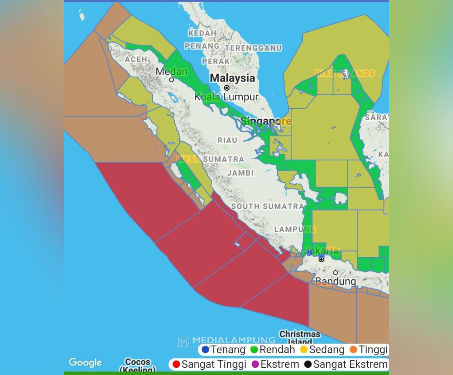 Potensi Gelombang Sangat Tinggi Terjadi di Perairan Pesbar