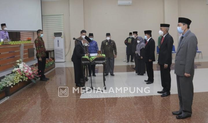 Bupati Pringsewu Lantik Lima Pimpinan Tinggi Pratama