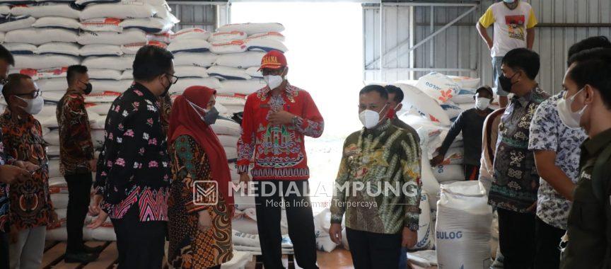 Pastikan Ketahanan Pangan Selama Pandemi, Nanang Ermanto Cek Gudang Bulog