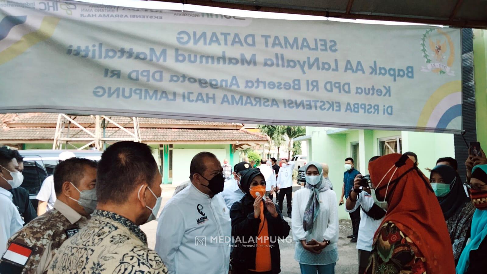 Ketua DPD RI LaNyalla Tinjau RS Darurat Covid Asrama Haji Bandarlampung