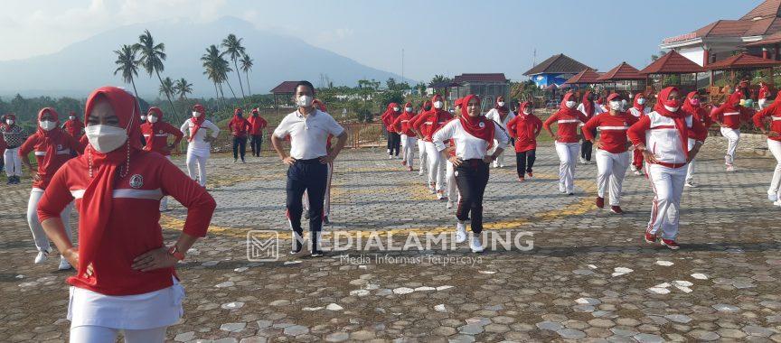 Peringati Haornas, YJI Cabang Lampung Selatan Gelar Senam Jantung Sehat Bersama