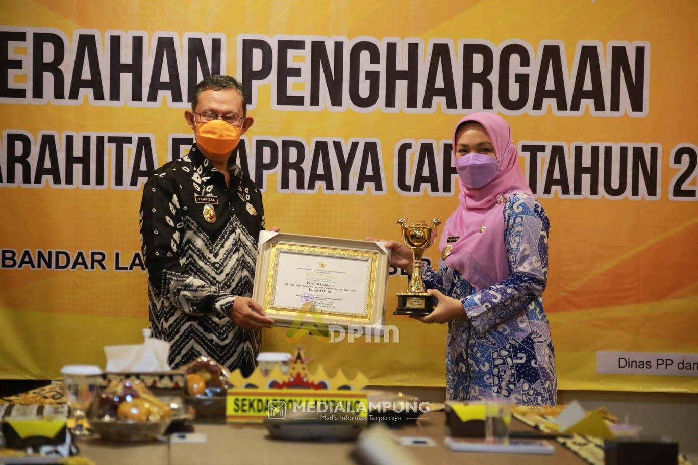 Lampung Kembali Raih Penghargaan Anugerah Parahita Ekapraya dari Kementerian PPPA