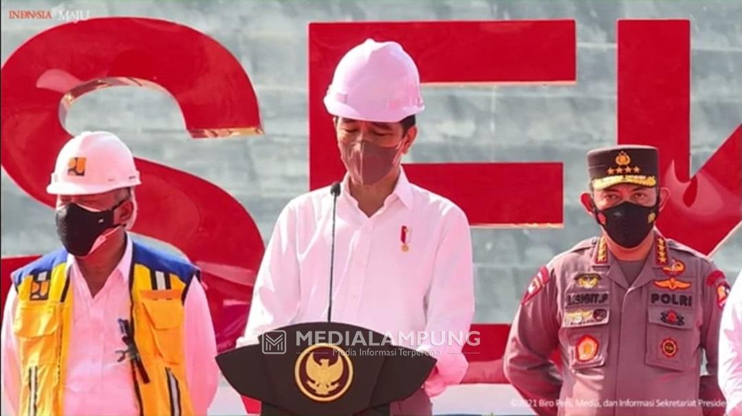 Presiden Jokowi Resmikan Bendungan Way Sekampung