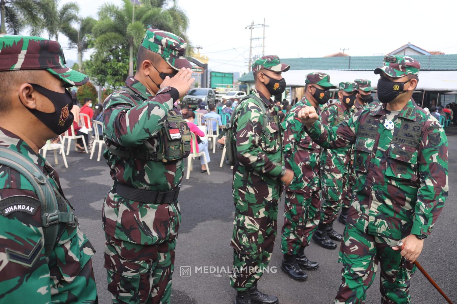 Dandim KBL Sambut Personel yang Telah Lulus Diktuk Basus