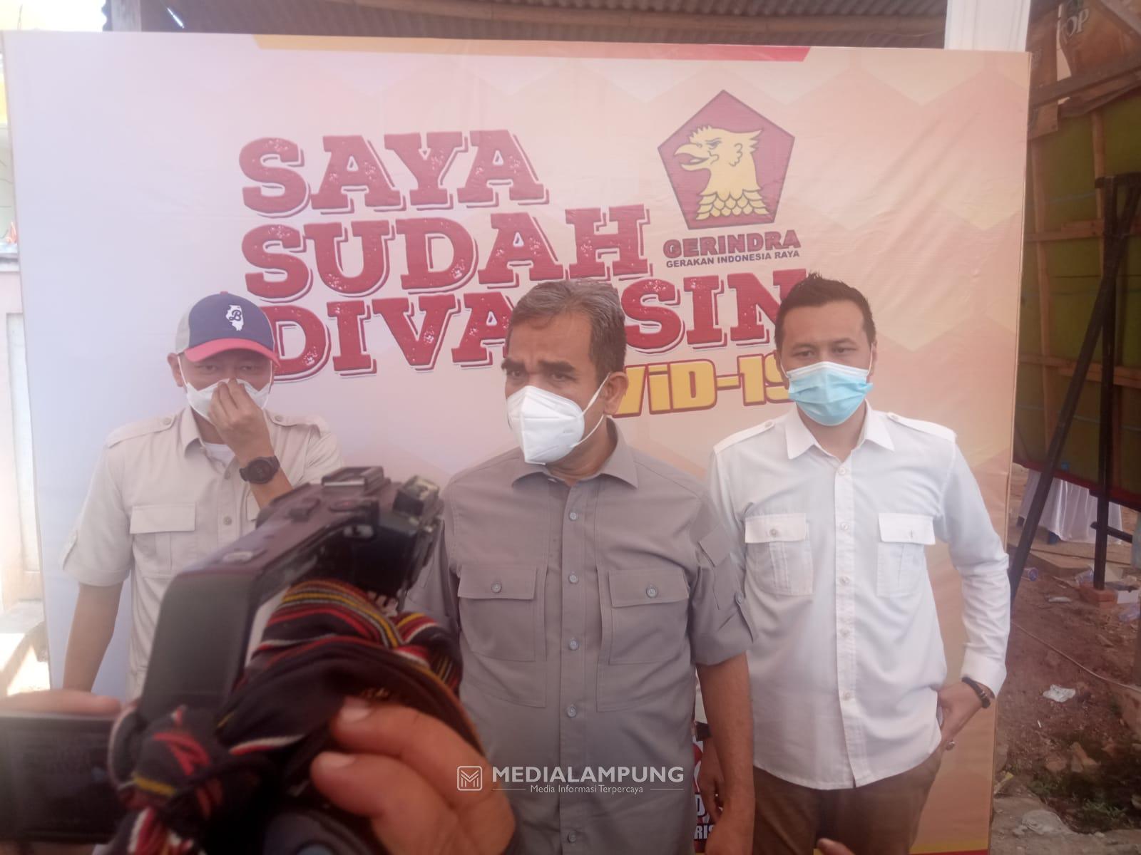 DPP Gerindra Gelar Vaksinasi Massal di 75 Titik se-Lampung