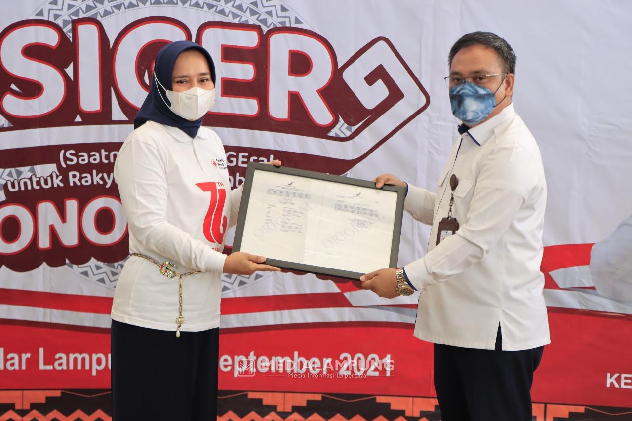 Riana Sari Resmikan Gerai Donor Darah dan Siger Donor Darah di Markas PMI Lampung