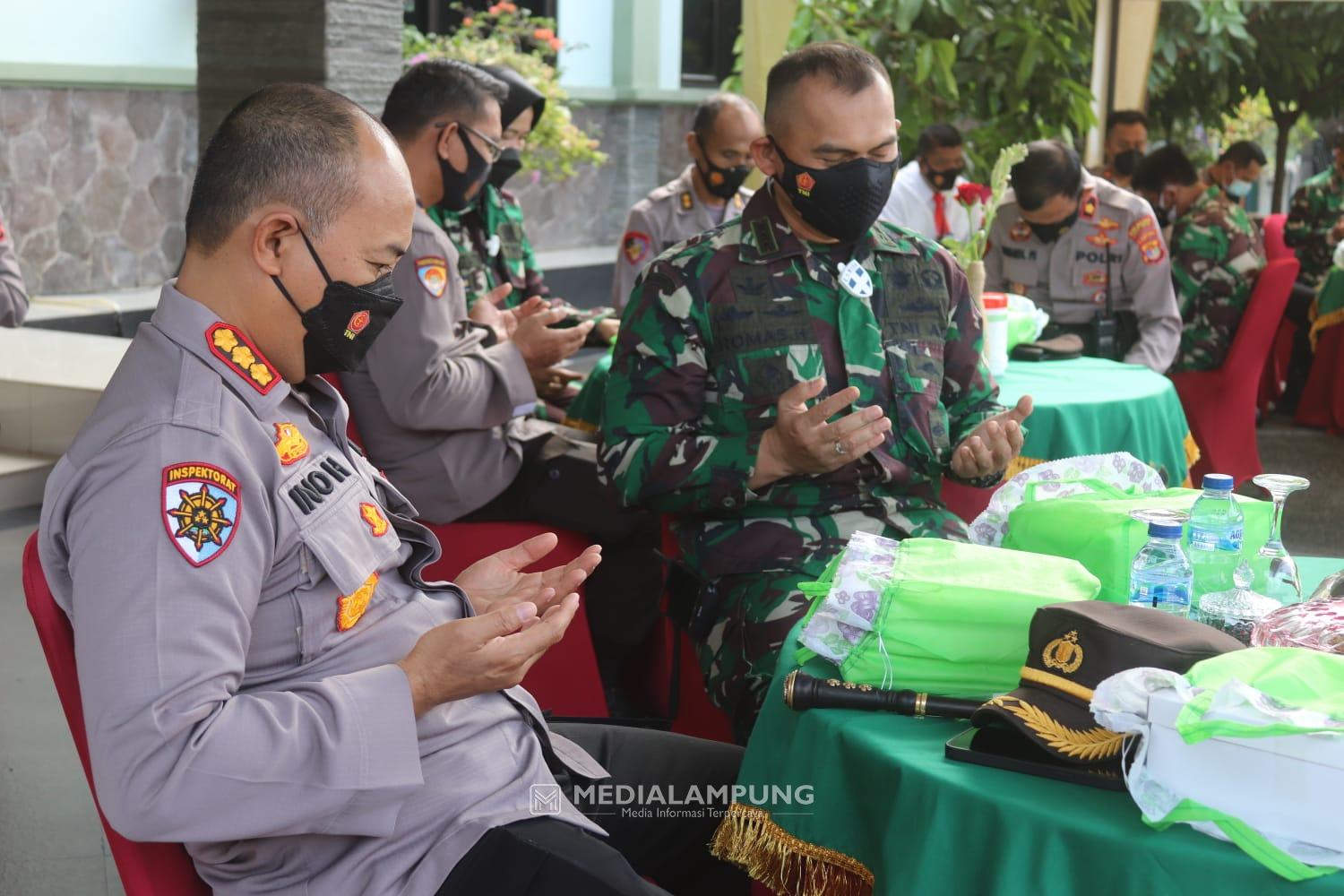 Dandim Romas Terima Kunjungan Kapolresta Bandarlampung di Makodim 0410/KBL