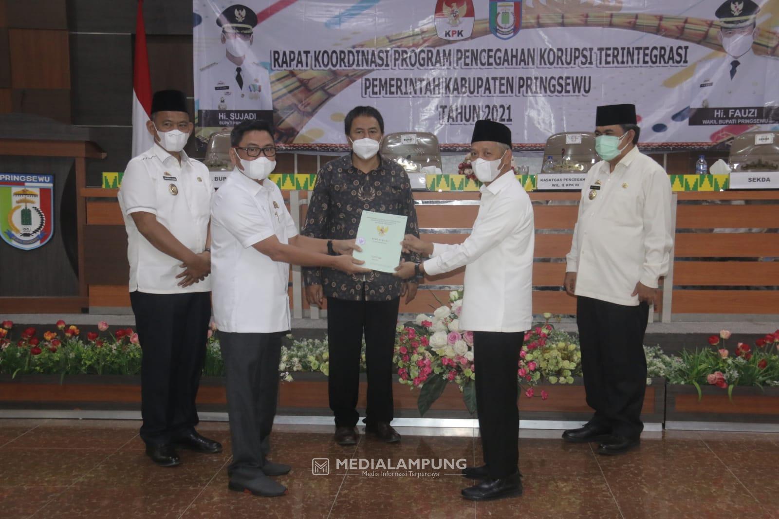 KPK Apresiasi Pencapaian MCP Pemkab Pringsewu