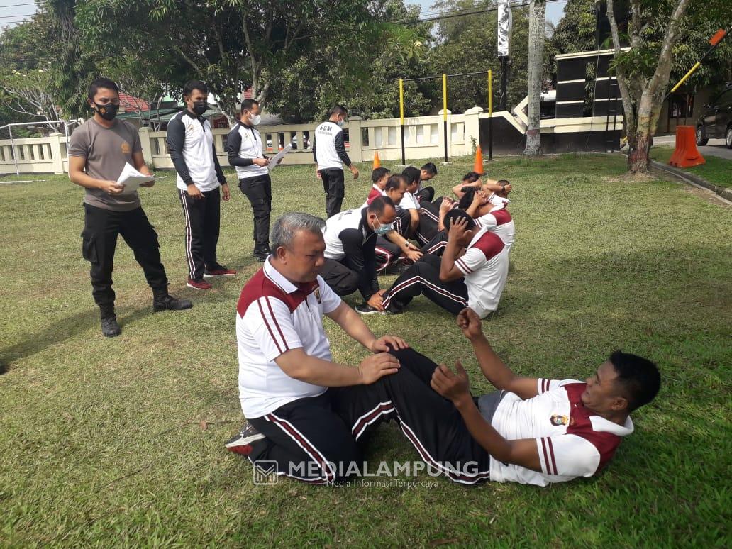 Polres Waykanan Gelar Tes Kesamaptaan Jasmani Semester 2 Tahun 2021 