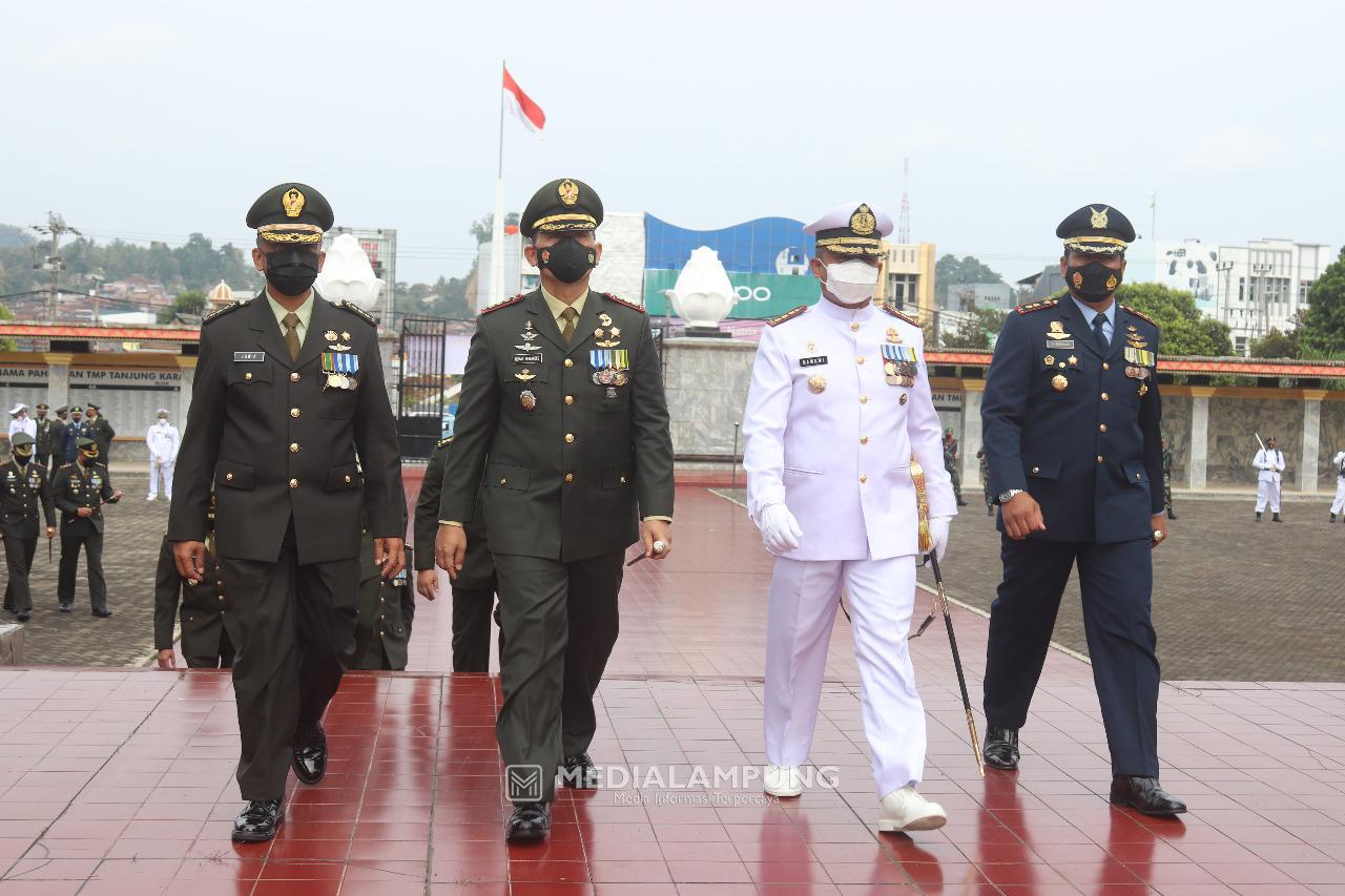 Dandim Romas Hadiri Upacara Ziarah Nasional Dalam Rangka HUT TNI