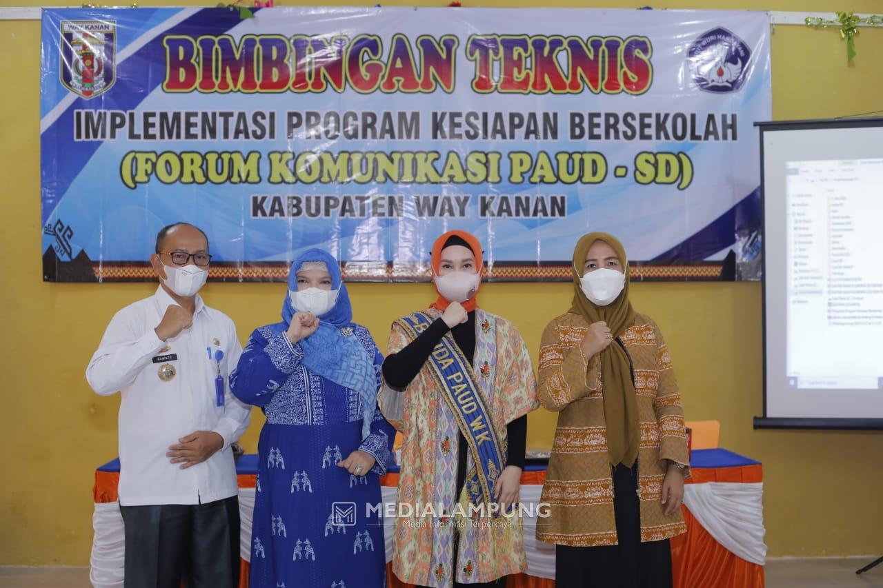 Bunda Paud Waykanan Pimpin Bimtek Implementasi Program Kesiapan Bersekolah