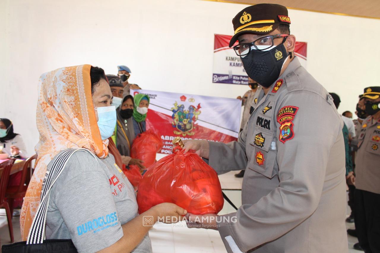Kapolres Waykanan Hadiri Vaksinasi dan Baksos AKABRI 99 di Kampung Banjarnegara
