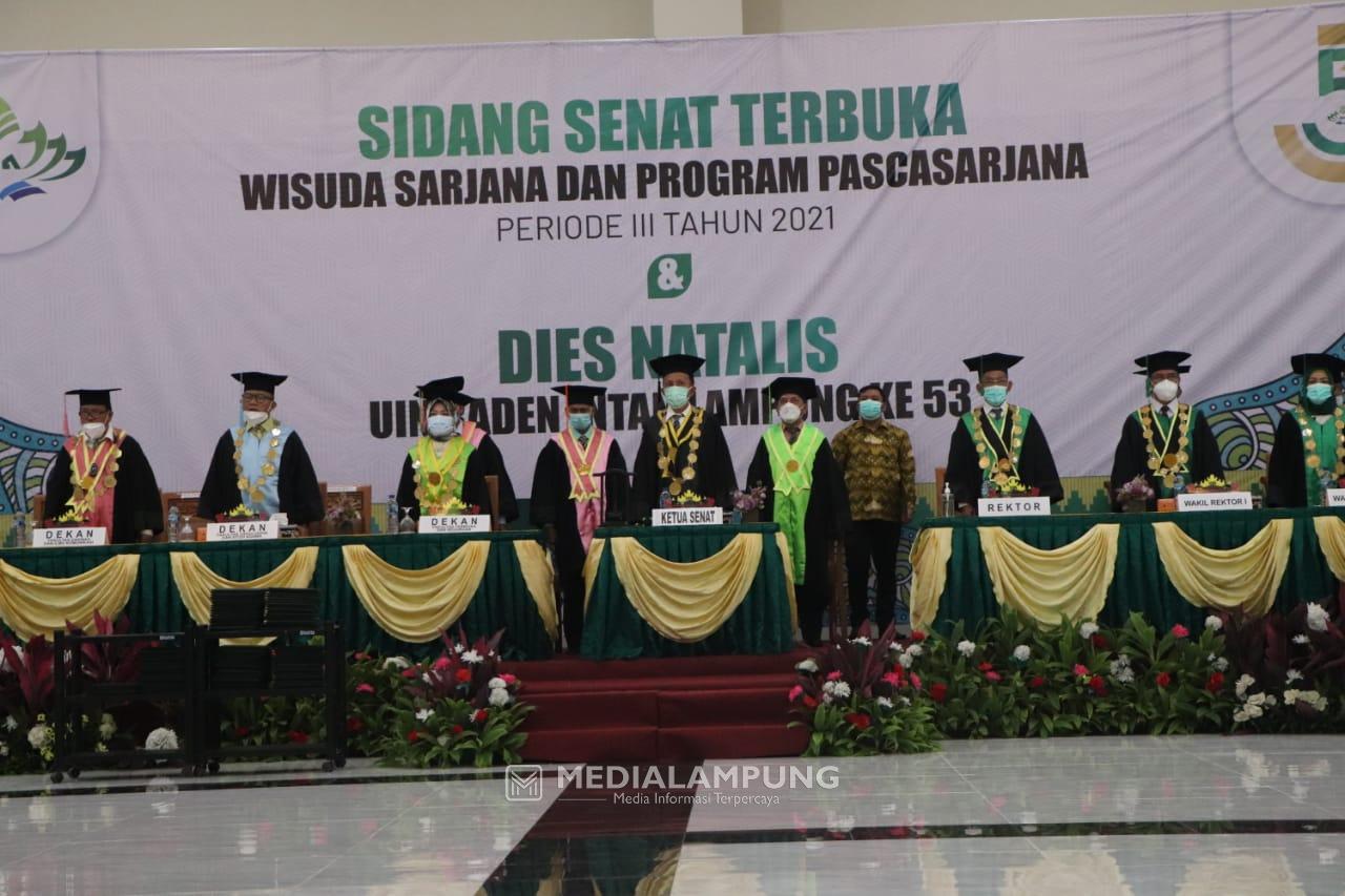 UIN Lampung Lepas 1000 Wisudawan, Prof. Mukri Minta Alumni Aktif Beri Kontribusi Pembangunan Bangsa
