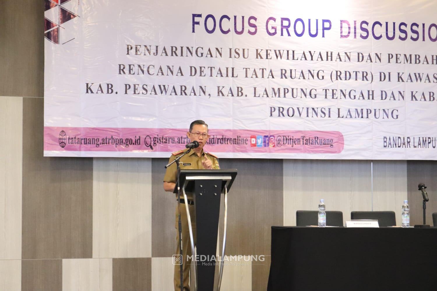 Dongkrak Investasi, Pemprov Lampung Gelar FGD Tata Ruang Terkait Perizinan Usaha Terintegrasi Elektronik