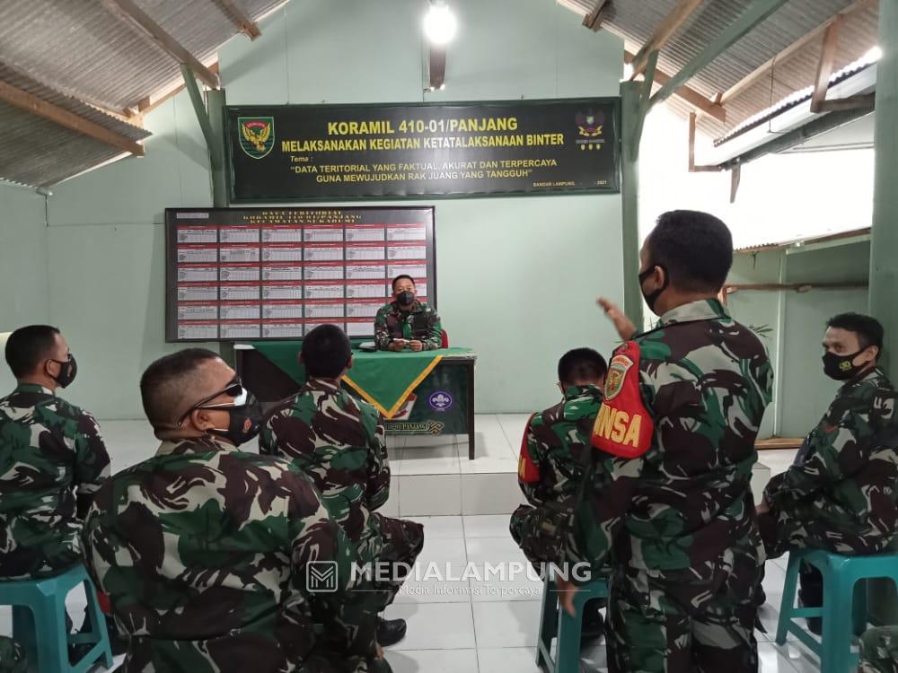 Koramil Panjang Evaluasi Ketatalaksanaan Binter Semester II TA 2021