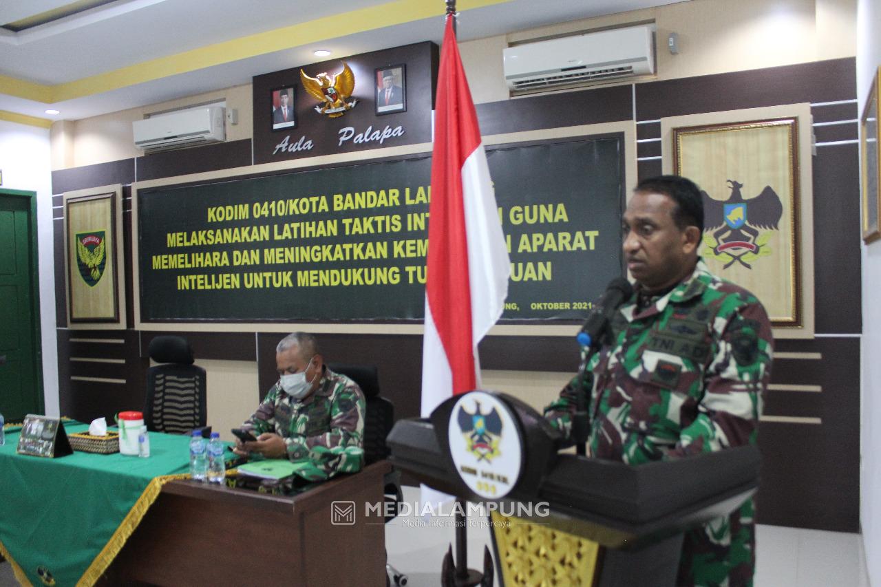Tingkatkan Kemampuan Aparat Intelijen, Kodim KBL Laksanakan Lattis Intel