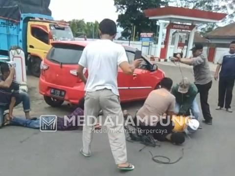 Sempat Mencoba Kabur, Pelaku Curanmor Diamankan di Depan SPBU Karangagung